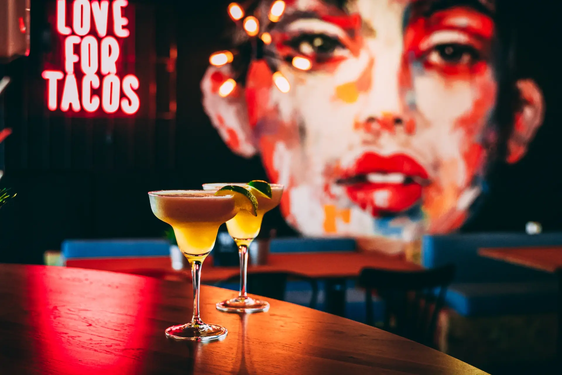 Margaritas Naked Tacon baaritiskillä